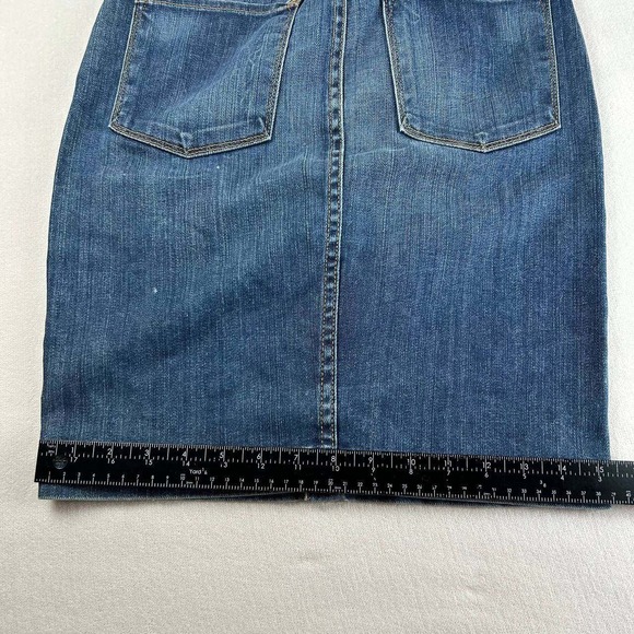 Fidelity Denim Collette High Cigarette Jean Pencil Skirt Multi Button‎ Size 26 - Picture 8 of 8